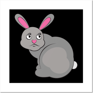 Cute Funny Bunny Posters and Art